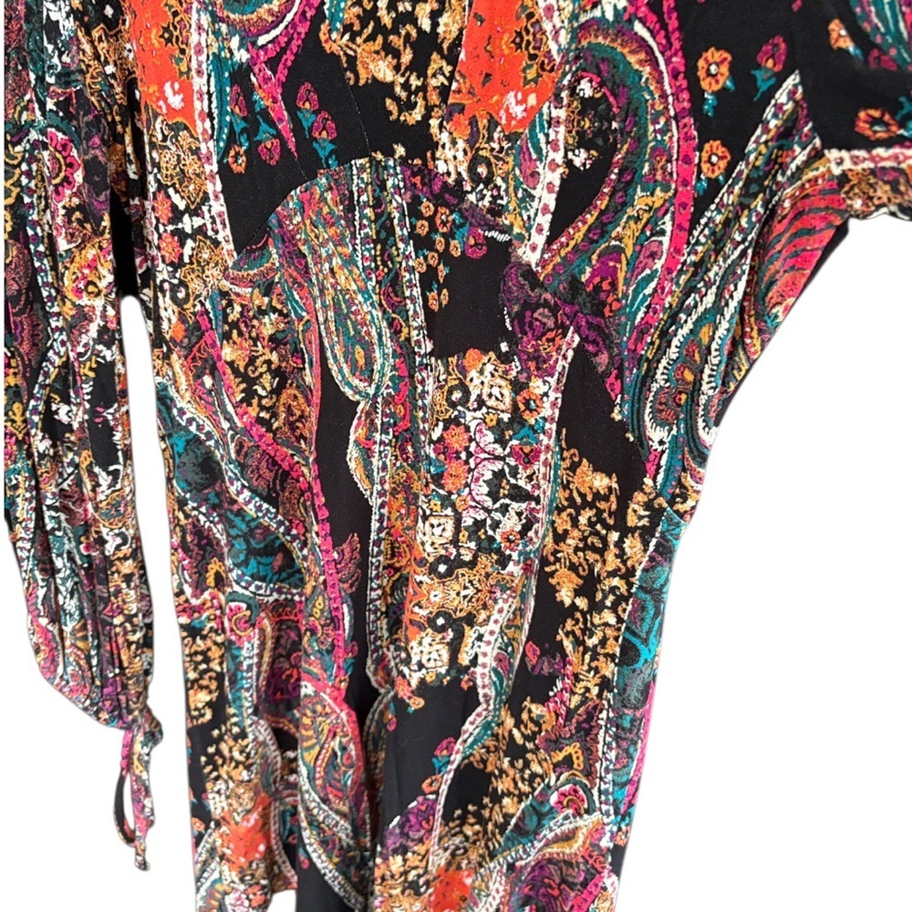 NWT Free People All Dolled Up Dress Black Floral Paisley Size Medium - Picture 6 of 12